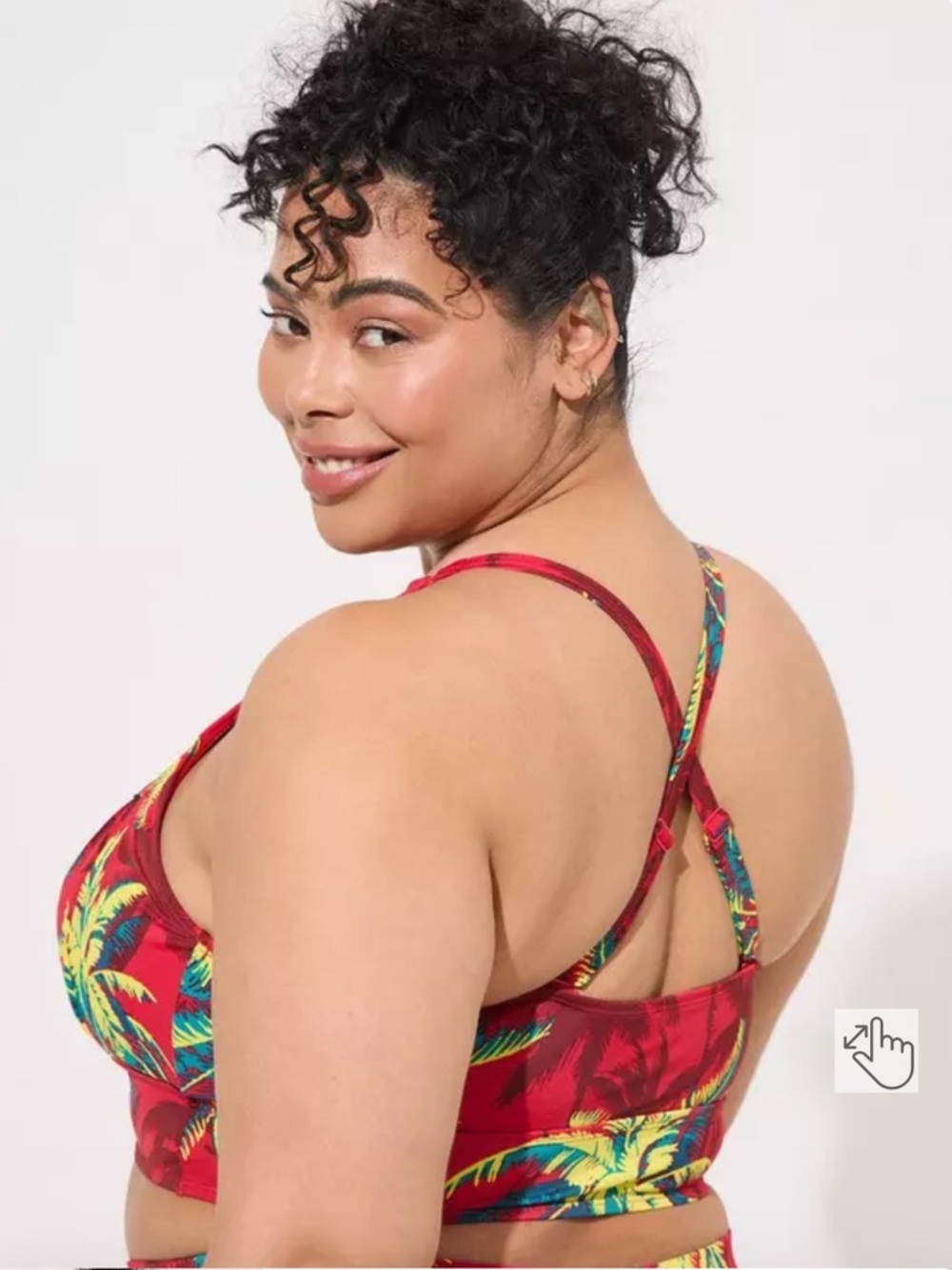 Torrid Retro Chic Wire-Free Ruched Bikini Top - Picture 3 of 7